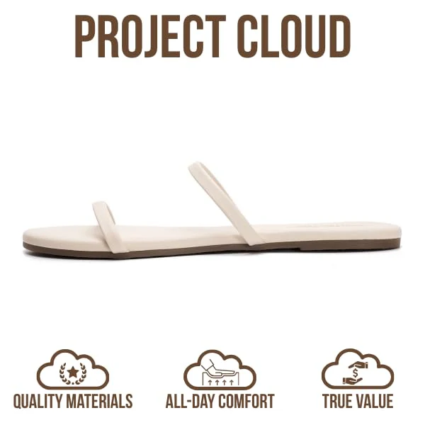 Project Cloud Women's | Flip Flops for Women | Eco-Leather | Memory Foam | Non-Slip - Transition - Image 87