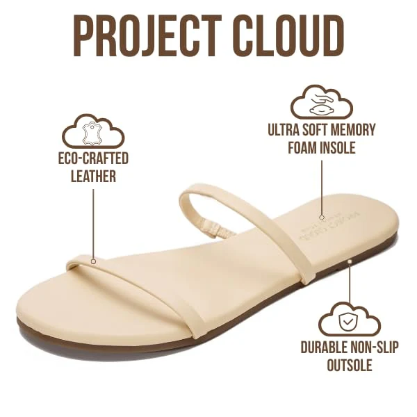 Project Cloud Women's | Flip Flops for Women | Eco-Leather | Memory Foam | Non-Slip - Transition - Image 91