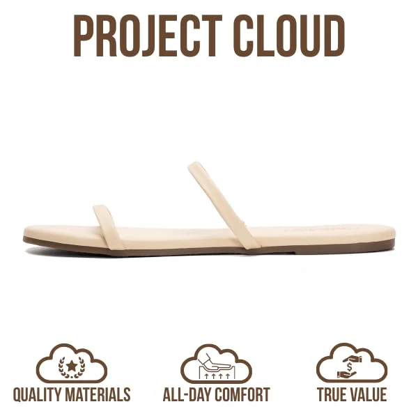 Project Cloud Women's | Flip Flops for Women | Eco-Leather | Memory Foam | Non-Slip - Transition - Image 92