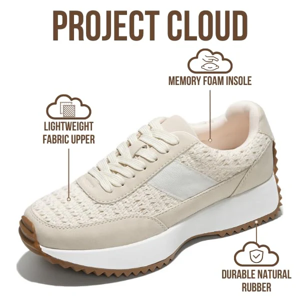 Project Cloud Women's | Memory Foam Fashion Sneakers | Lightweight | Non-Slip - Serena - Image 15