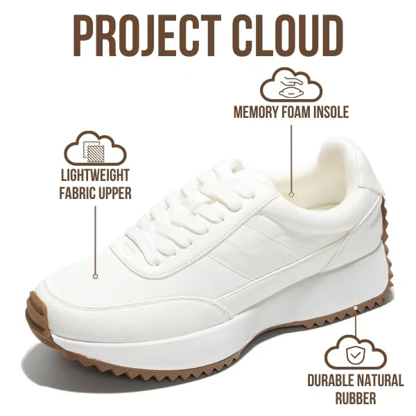 Project Cloud Women's | Memory Foam Fashion Sneakers | Lightweight | Non-Slip - Serena - Image 9