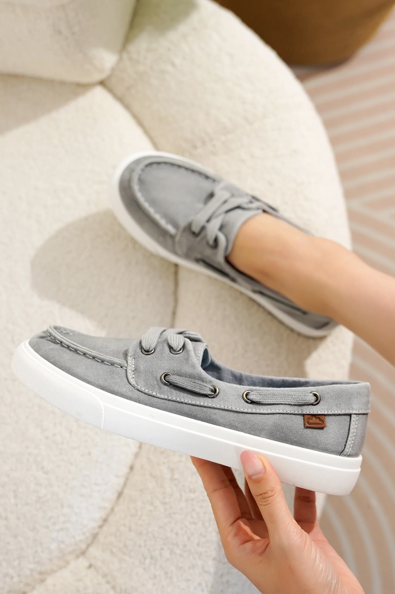 Project Cloud Women's | Slip-On Sneakers | Memory Foam Technology | Lightweight | Non-Slip - Seasalt - Image 13