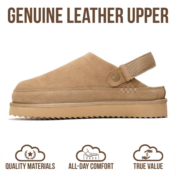 Project Cloud Women's | Genuine Suede Clogs for Women | Memory Foam | Lightweight | Non-Slip - Goldstar - Image 10