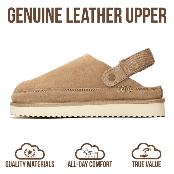 Project Cloud Women's | Genuine Suede Clogs for Women | Memory Foam | Lightweight | Non-Slip - Goldstar - Image 22