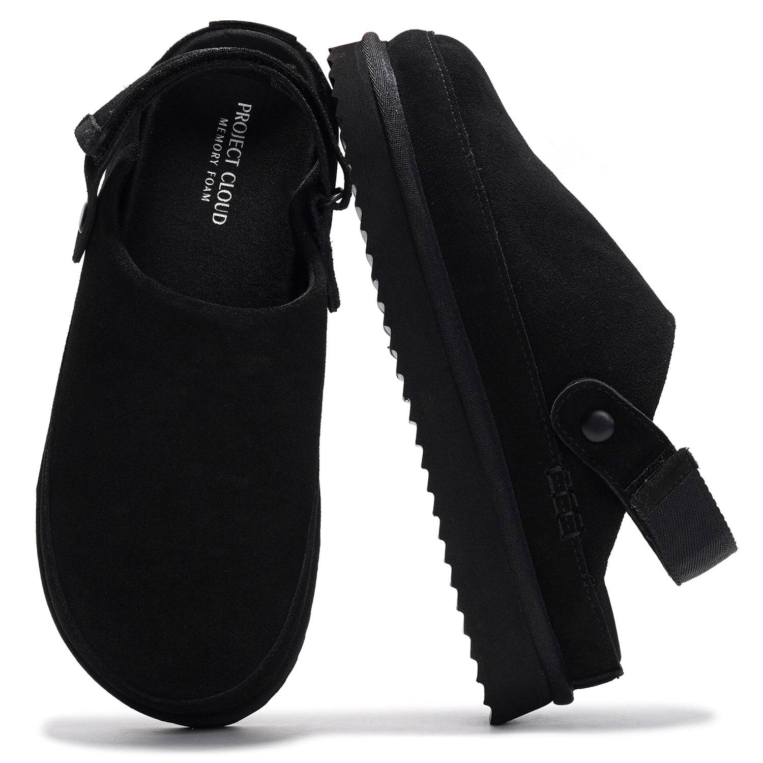 Project Cloud Women's | Genuine Suede Clogs for Women | Memory Foam | Lightweight | Non-Slip - Goldstar - Image 24