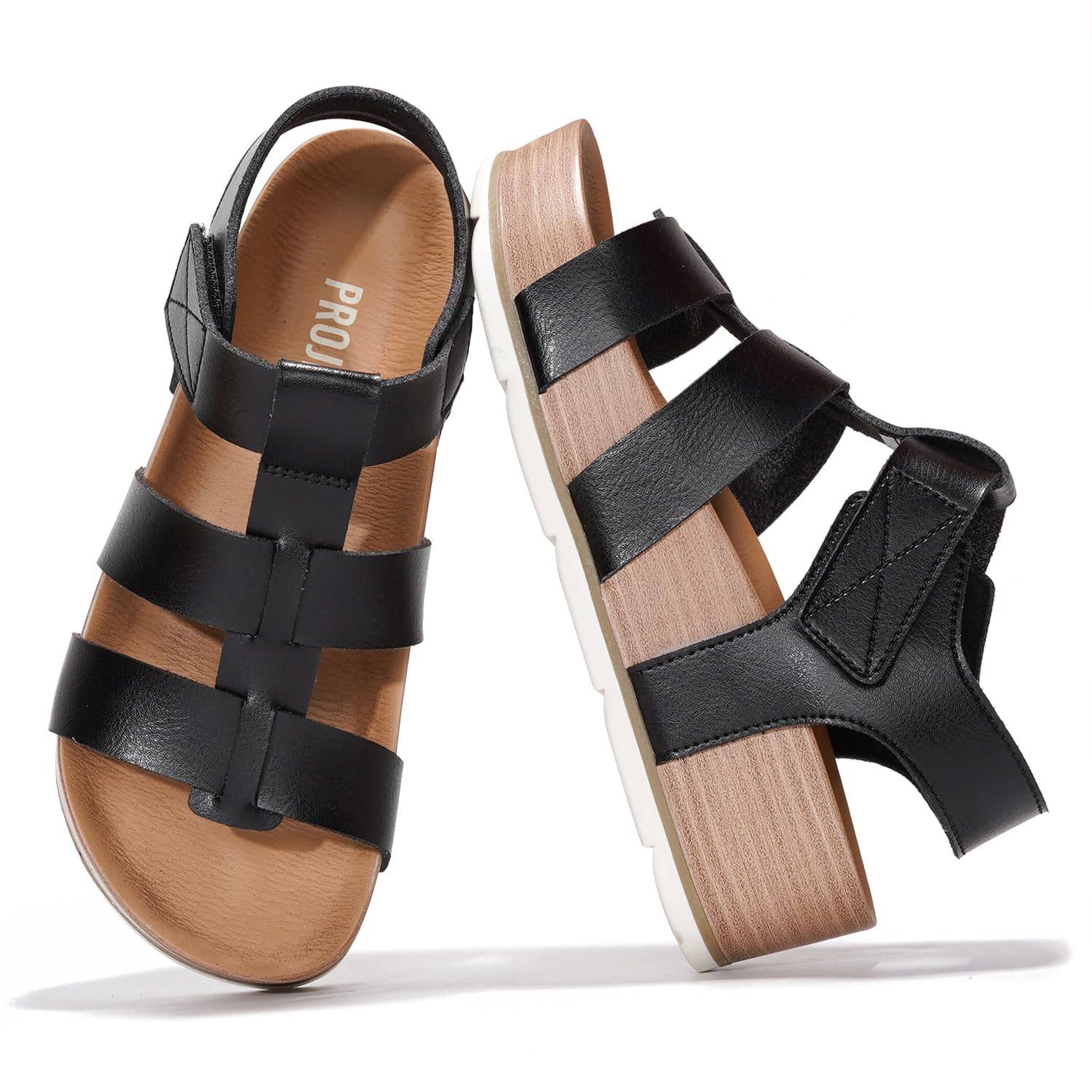 Project Cloud Women's | Eco-Leather Upper Wedge Sandals | Lightweight | Non-Slip - Phased - Image 13
