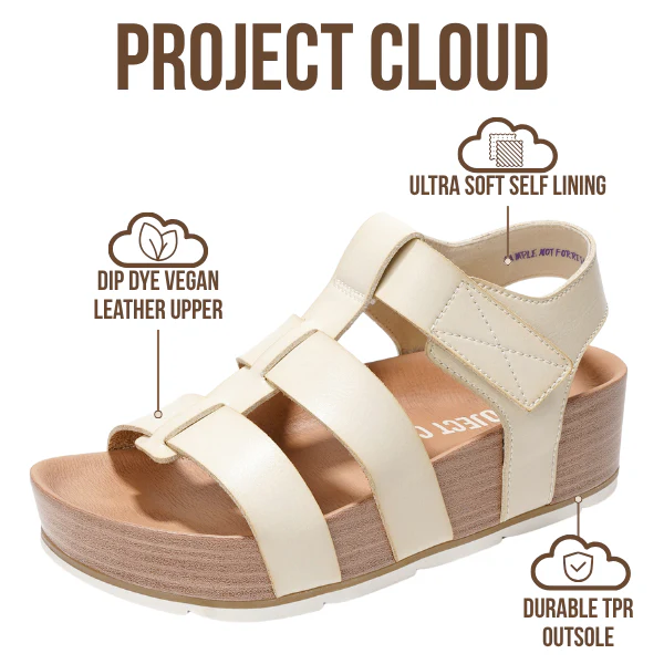 Project Cloud Women's | Eco-Leather Upper Wedge Sandals | Lightweight | Non-Slip - Phased - Image 21