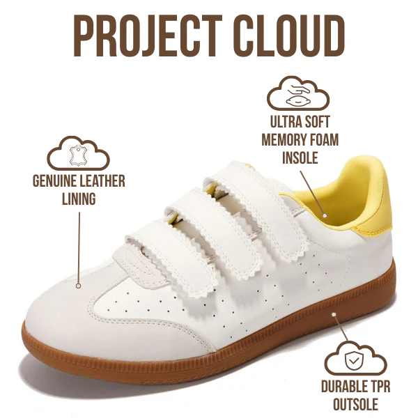 Project Cloud Women's | Eco-Leather Trendy Sneakers | Memory Foam Insole | Lightweight | Non-Slip - Ysabelle - Image 15