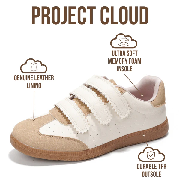 Project Cloud Women's | Eco-Leather Trendy Sneakers | Memory Foam Insole | Lightweight | Non-Slip - Ysabelle - Image 3