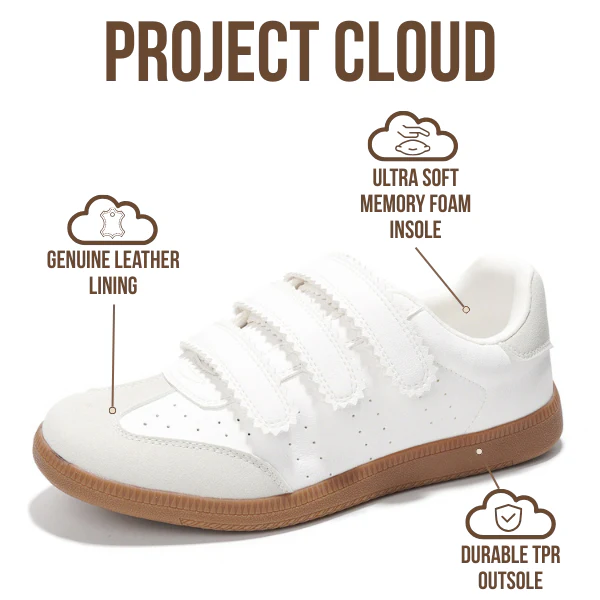 Project Cloud Women's | Eco-Leather Trendy Sneakers | Memory Foam Insole | Lightweight | Non-Slip - Ysabelle - Image 9